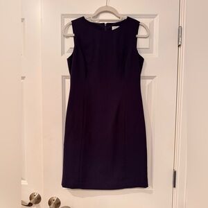 Petite Sophisticate Purple Mini Dress with Cardigan